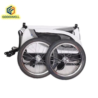 Remorque pliable pour vélo, chariot de transport pour animaux de compagnie, chariot utilitaire de plage, chariot pliable à tirer à la main