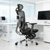 Chaise de bureau exécutive ergonomique en maille réglable de haute qualité pour le bureau à domicile et l'école, base chromée