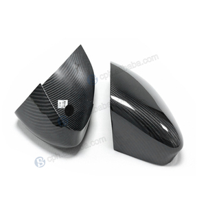 BENSNEES nueva cubierta de espejo de fibra de carbono para <span class=keywords><strong>Jaguar</strong></span> XE XF XJ XEL XFL tipo de pasta Exterior puerta lateral retrovisor piezas de repuesto de coche - Product Image 5