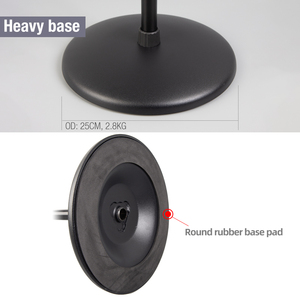 MS017 yinyu DDP RTS có thể điều chỉnh phòng thu mic đứng với có thể tháo rời nặng cơ sở màu đen <span class=keywords><strong>Microphone</strong></span> đứng cho ghi âm & podcasting - Product Image 2