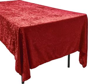 Nappe rectangulaire en velours 60*102 pouces | Idéal pour la <span class=keywords><strong>table</strong></span> de <span class=keywords><strong>buffet</strong></span>, les fêtes, le dîner de vacances, le mariage et la baby shower - Product Image 3