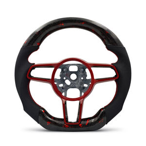 Volante de fibra de carbono forjado rojo personalizado para <span class=keywords><strong>Porsche</strong></span> 718 Boxster Cayman 911 Carrera Cayenne GTS Macan Panamera <span class=keywords><strong>Turbo</strong></span> <span class=keywords><strong>S</strong></span> - Product Image 1