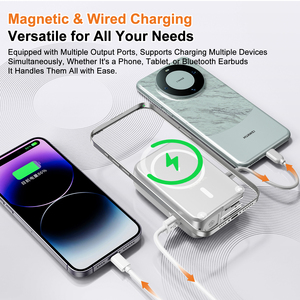 <span class=keywords><strong>Batterie</strong></span> externe portable 10000 mAh à charge rapide magnétique avec prise murale pliable 22,5 W – Essentiels de voyage pour <span class=keywords><strong>iPhone</strong></span> 17, 16, 15 (Modèle 2026) - Product Image 5