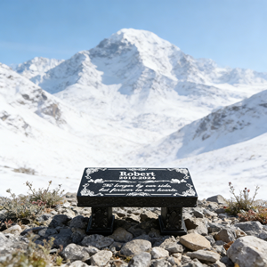 Placa Conmemorativa de Resina Personalizable <span class=keywords><strong>para</strong></span> Banco - Nombre/Fecha/<span class=keywords><strong>Cita</strong></span> Grabable, Diseño Floral Ornamentado, Ideal <span class=keywords><strong>para</strong></span> Tributo en el Jardín - Product Image 5