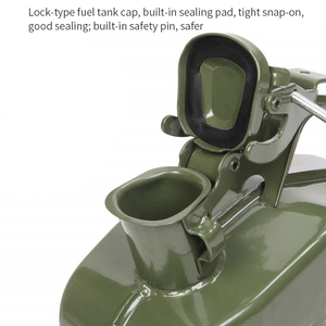 Personnalisé 10l acier <span class=keywords><strong>métal</strong></span> large bouche motorsport 4x4 hors route jerrycan vide - Product Image 3