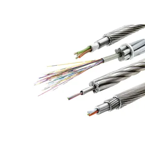 Wholesale Factory Price 36 Fibras Earth Wire G652d G655 SinJIAJIEe mode Fiber De 24fo Aluminum Tube AS AA Conductor OPGW Cable
