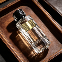 Botol Parfum Kosong Mewah 100ml Grosir Tersedia, Botol Semprot Kaca Parfum dengan Penyemprot Kabut Halus Label Logam