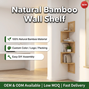 Étagère murale en bambou à 5 niveaux, bibliothèque étroite, organisateur de rangement pour petits espaces, chambre à coucher, salle de bain - Product Image 5