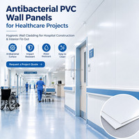 Panneau mural en PVC antibactérien pour hôpital, 1 mm, imperméable, ignifuge, pour portes, armoires et surfaces planes