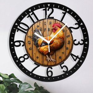 25cm Round Iron <strong>Clock</strong> Designed as <strong>a</strong> <strong>Gear</strong> Settings Icon - Product Image 5