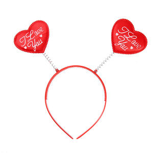 ربطة شعر حب حمراء جديدة عبر الحدود ربطة رأس على شكل قلب ثلاثية الأبعاد غطاء رأس عيد الحب - Product Image 5