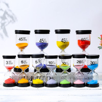 Jam tangan pasir untuk anak-anak, dekorasi rumah DIY 1/3/5/10/15/30 menit, jam tangan pasir kaca pasir, hadiah anak-anak