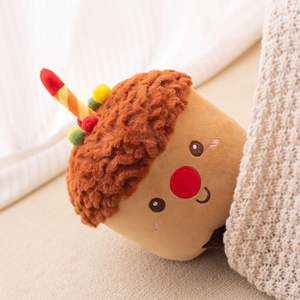 Peluche Super Morbido all'Ingrosso, Simpatico Pupazzo a Forma di Torta alla Fragola e Cioccolato con Fodera in Rete, Regalo per Bambini - Product Image 5