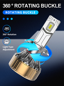 หลอดไฟหน้ารถยนต์ LED H7 30000LM 6000K 12V แผ่นทองแดงพร้อมพัดลมระบายความร้อน อัพเกรดสำหรับการติดตั้งเพิ่มเติม - Product Image 4