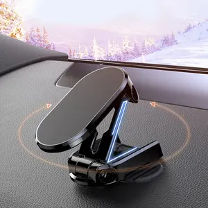 2022 Suporte magnético para celular com rotação de 360 graus, suporte dobrável para painel do carro, mini-suporte magnético de grande venda