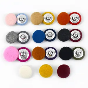 Meetee D5-7 15-34mm Coat Trench Button DIY Sewing Garment Accessories Fashionable Round Cashmere Wrapped Cloth Buttons