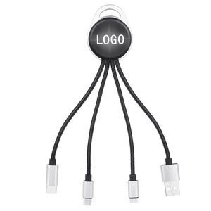 4-in-1 Keychain trang trí sạc cáp 4-in-1 cáp LED phát quang Cáp - Product Image 5