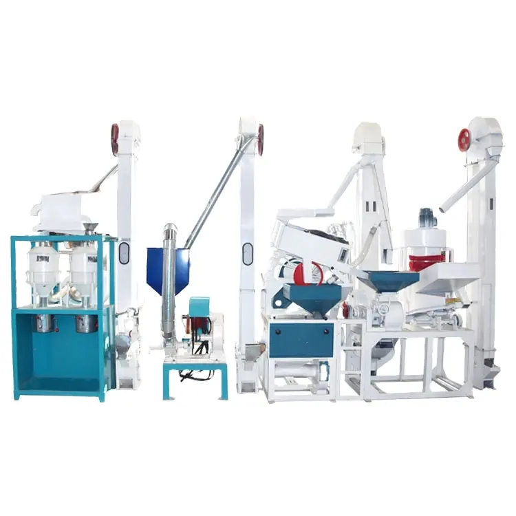 whole line from begin to packing White rice milling machine price