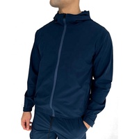 Veste d'hiver coupe-vent en toile pour homme, personnalisable, avec col montant et capuche, impression de logo personnalisée, décontractée, grandes tailles, vente en gros