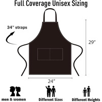 Tablier de cuisine imperméable personnalisé avec logo pour serveurs et serveuses de restaurant, tablier de chef BBQ pour femmes et hommes avec poches