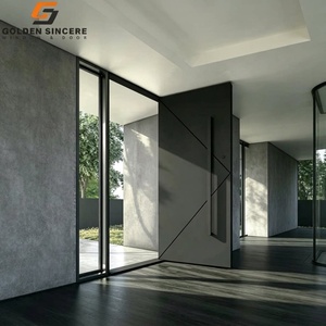Modern Aluminum Casement Door with Tempered Glass Soundproof <b>Sliding</b> Window <b>Swing</b> Folding Open Style Residential Villa Entrance - Product Image 1
