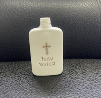 Bouteille d'eau bénite de 100ml, fournitures religieuses, bouteille plate carrée de 120ml, bouteille en plastique de bronzage de croix de pâques