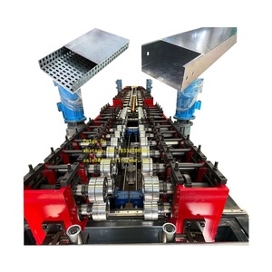Petit pain perforé en acier changeant automatique de chemin de câbles de tailles C50-500 formant la machine - Product Image 3