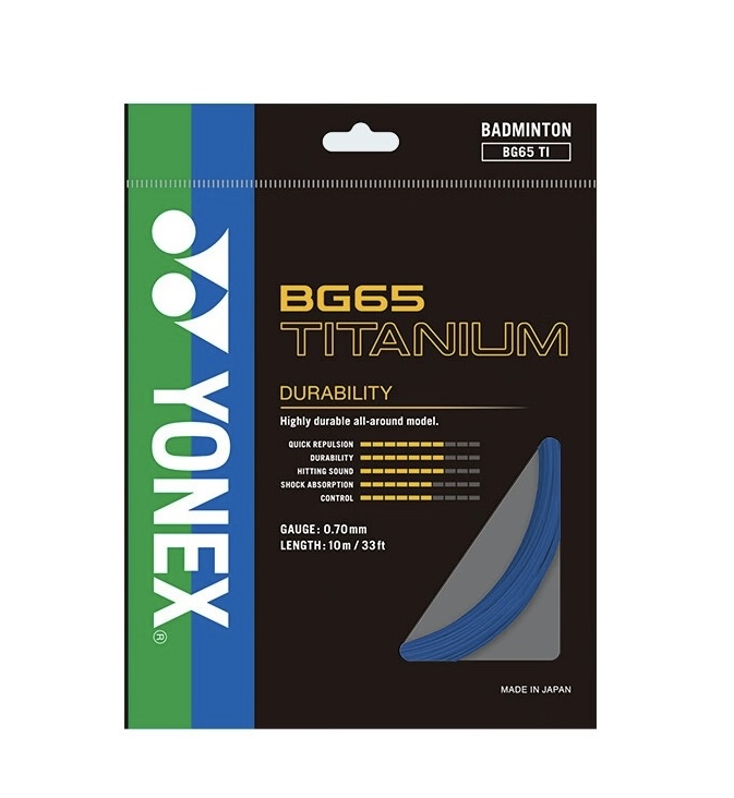 YonexバドミントンラケットストリングBG65 TITANIUM 10M