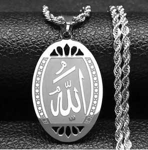 <span class=keywords><strong>Collana</strong></span> con Catena a Maglie in Acciaio Inossidabile Placcato Oro Giallo 14k con Ciondolo Scorrevole, Gioielli Islamici per Uomo e Donna, <span class=keywords><strong>60</strong></span> <span class=keywords><strong>cm</strong></span> - Product Image 2