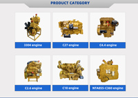 Moteur diesel LUYUE 404D-22T 44,7 kW 2800 tr/min Ensemble moteur complet pour mini-excavatrice CAT C2.2