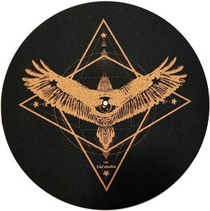 Plateau tournant tapis en feutre antistatique vinyle tourne-disque amortissement des vibrations feutre blanc avec impression - Product Image 1