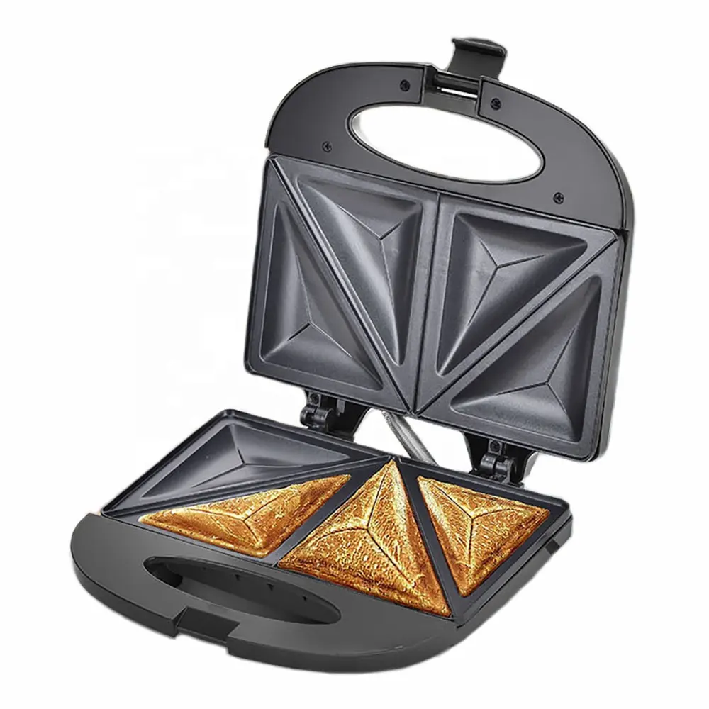 Mini Waffle Maker Detachable Breakfast Toaster 3 In 1 Non Stick Double Side Sandwich Maker With Cool Touch Handle