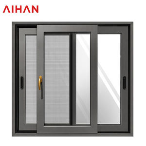 AIHAN Marco Delgado moderno Ventana corredera de aluminio Vidrio grande <span class=keywords><strong>para</strong></span> Vista máxima Patrón de apertura horizontal - Product Image 5