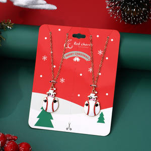 Collier pour enfants en alliage simple de vente chaude transfrontalière motif de dessin animé à la mode huile en alliage de zinc <span class=keywords><strong>d</strong></span>égoulinant de bons <span class=keywords><strong>amis</strong></span> deux - Product Image 3