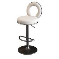 Tabouret de cuisine pivotant de luxe en cuir doré, mobilier commercial contemporain, chaise de bar de comptoir avec fonction réglable pour salle à manger