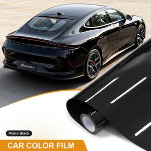 Gloss Black Car Body Film in PVC avvolgere decalcomanie autoadesive moto moto Auto pelle <span class=keywords><strong>pellicola</strong></span> che cambia colore - Product Image 1