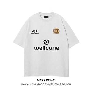 Camiseta de manga corta holgada de alta gama con cuello redondo y estampado de letras para hombre, estilo veraniego y atractivo, estilo pareja WE11DONE - Product Image 6