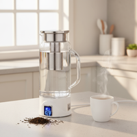 Bouilloire à hydrogène grande capacité en verre borosilicate, usage domestique, antioxydante, multifonctionnelle, conception intelligente