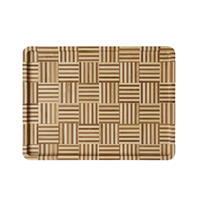Plateau de service rectangulaire personnalisé en bambou pour restaurant, gâteaux, café, thé, noix, nourriture, ensemble de plateaux de service