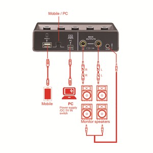 TEYUN Q16 Tarjeta de Sonido USB Transmisión en Vivo Guitarra Eléctrica Monitor de Canto Grabación PC Estudio Monitoreo de Grabación Sonido DE LA Computadora - Product Image 3