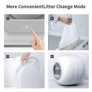 Bac à litière <span class=keywords><strong>pour</strong></span> chat à nettoyage automatique - Toilette intelligente électrique <span class=keywords><strong>pour</strong></span> chat, mains libres, contrôlée par application Tuya, capacité de 65 L <span class=keywords><strong>pour</strong></span> <span class=keywords><strong>chats</strong></span> de 10 kg - Product Image 5