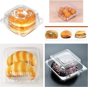 Wholesale 9" Custom Durable <b>Clear</b> PET Square Transparent Plastic Bakery & Bread Packaging <b>Container</b> with Lid - Product Image 3