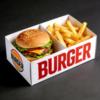 Carpeta Ecológica Biodegradable Personalizada para Comida Rápida, Hamburguesas, Papas Fritas, Alitas de Pollo, Entrega de Comida, Camiones de Comida
