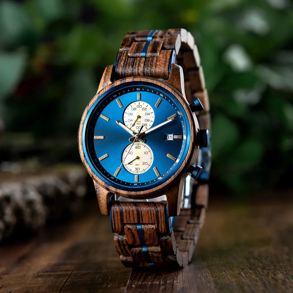 Chất lượng cao Thiết kế riêng của bạn đồng hồ tùy chỉnh thấp đặt hàng cổ điển bán buôn thấp moq dropshipping Nhật Bản phong trào OEM gỗ xem