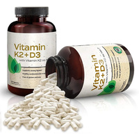Formule sans OGM MAX Absorption Vitamines D3 5000 UI et Vitamine K MK7 125 mcg Supplément Pour La Croissance Des Cheveux