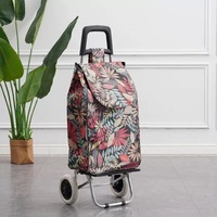 Sac de chariot d'épicerie de légumes pliant léger portatif avec des roues