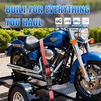 Sangles d'arrimage à cliquet rétractables 1 pouce en polyester avec crochets en S 3M 3,5M 800kg pour camion remorque moto