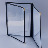 Dreiteiliger Transparenter Acryl-Menühalter 8,5x11 Tisch-Displayständer für Hotel-Service-Guides, Restaurantmenüs und Werbeaktionen