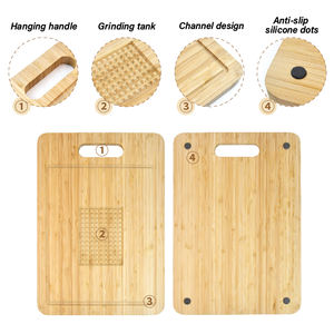 WDF Venta al por mayor Holz Schneiden Brett Bambus Tabla de cortar de madera Natural Bloque de cocina Protección del medio ambiente Tabla de cortar de Bambú - Product Image 2