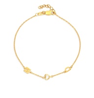 Milskye Vente en Gros de Bijoux Fins 2026 Bracelet en Argent Sterling 925 Plaqué Or 18 carats avec Initiale Inez en Zircon et Cœur en Zircon